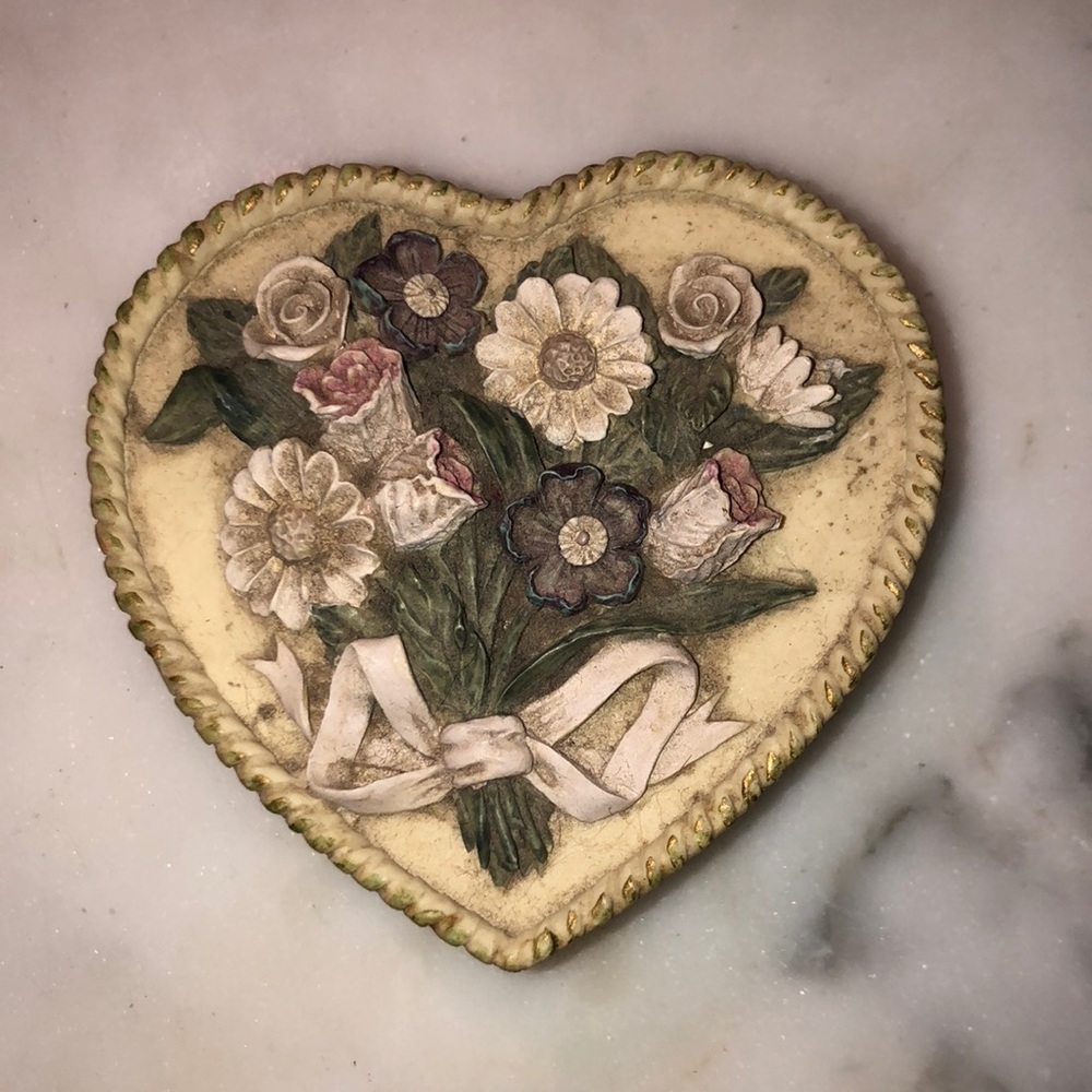 Vintage heart-shaped box